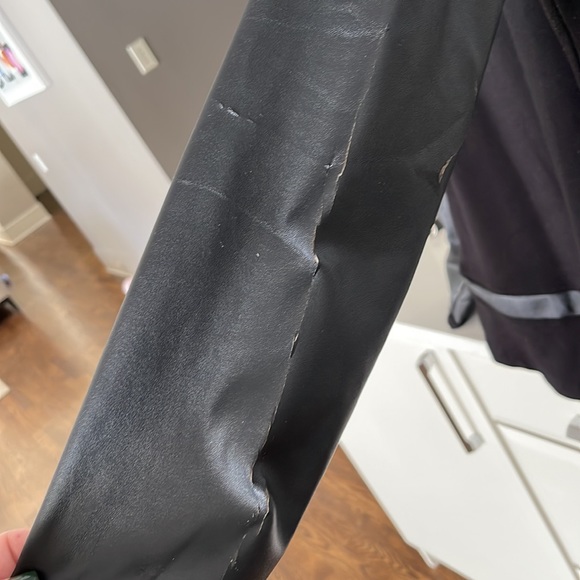 💕HP💕Generation Love Bobo Italian Faux Leather Sleeve Sweatshirt in black - Picture 11 of 14